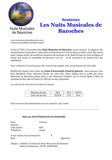 Nuits Musicales  de Bazoches